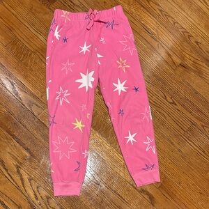Girls’ Old Navy Fleece Pink Star Joggers